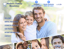 Tablet Screenshot of modernfamilydentistry.net