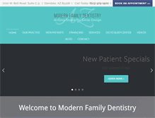 Tablet Screenshot of modernfamilydentistry.com